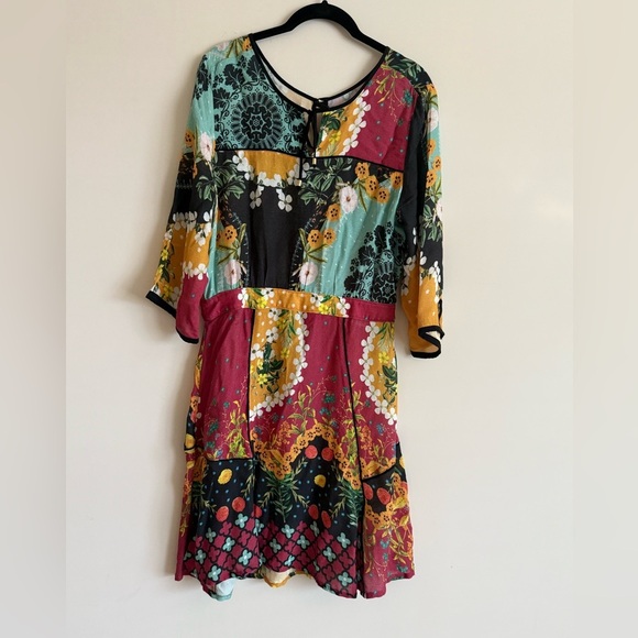 Ilicito Patchwork Print Dress - Size M - Picture 1 of 15